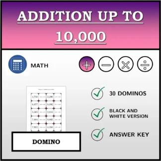 Domino: Addition up to 10,000