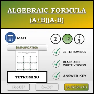 Tetromino: Algebraic Formula (A+B)(A-B), Simplifying (Decimal Numbers)