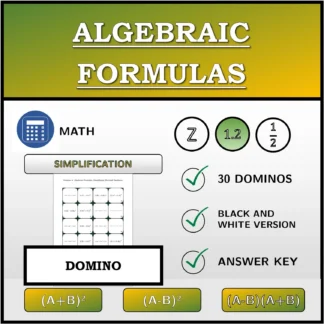 Domino: Algebraic Formulas, Simplifying (Decimal Numbers)