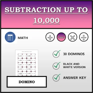 Domino: Subtraction up to 10,000