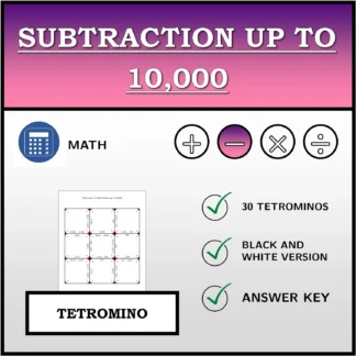 Tetromino: Subtraction up to 10,000