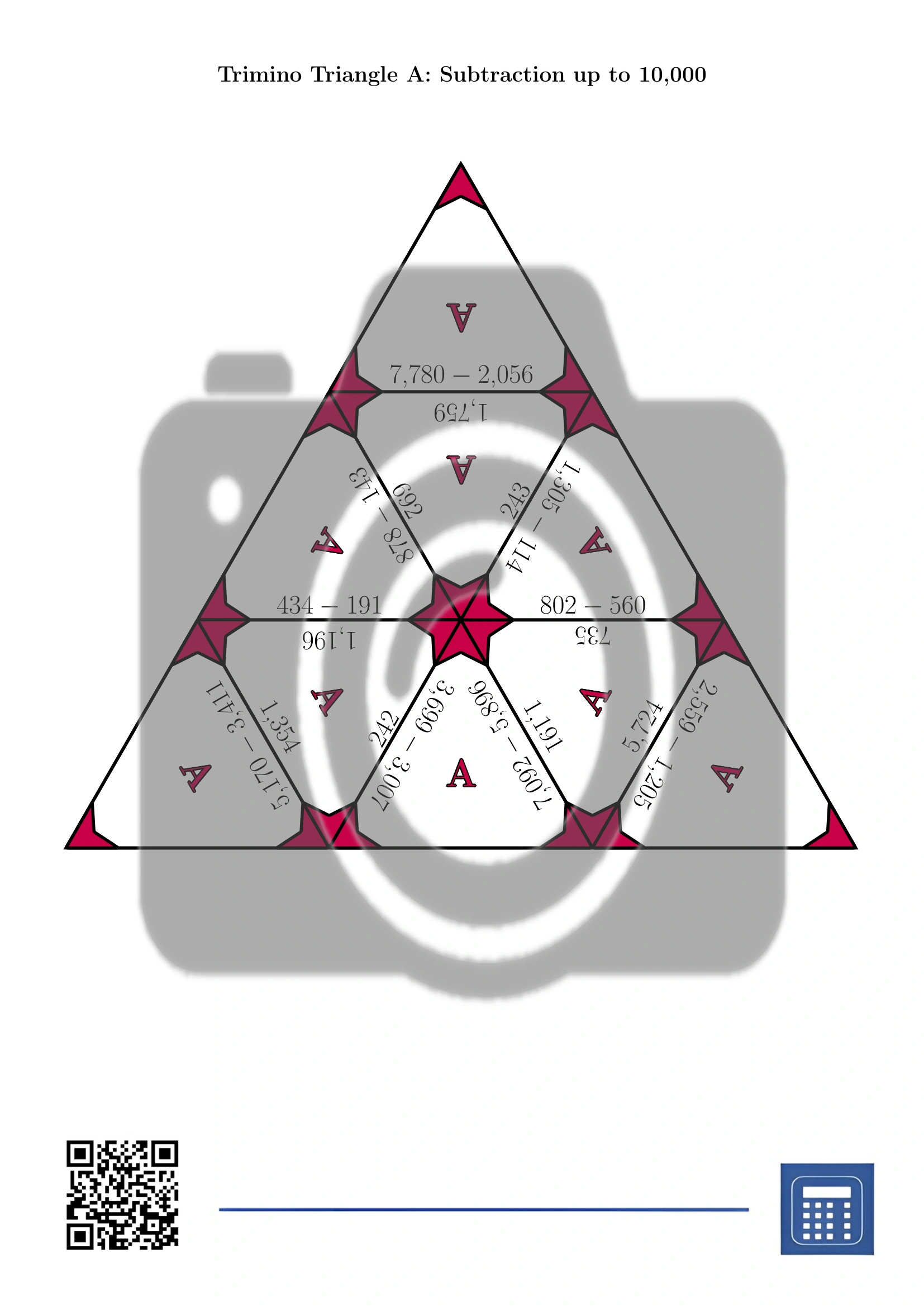 Trimino: Subtraction up to 10,000 - Image 2