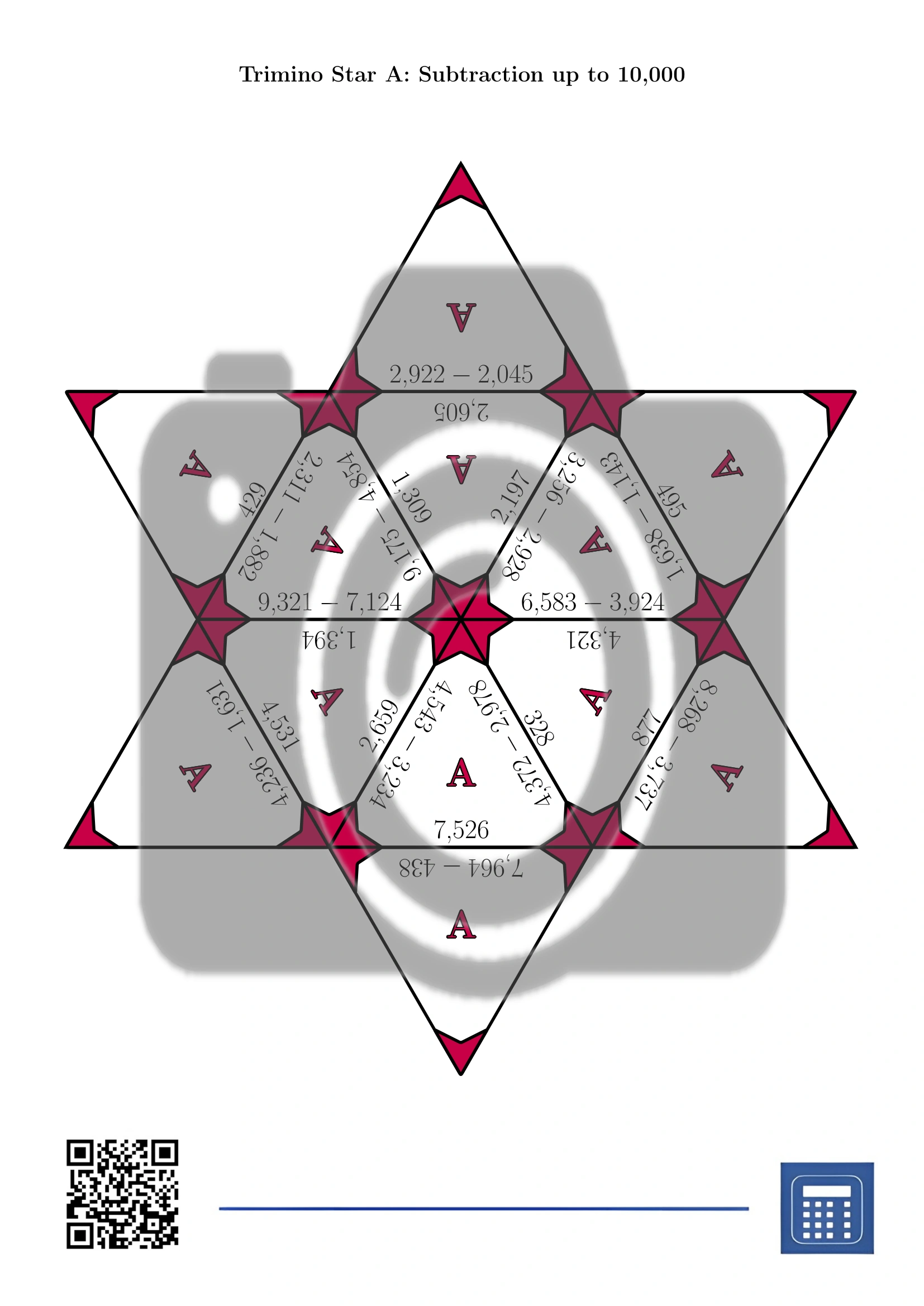 Trimino: Subtraction up to 10,000 - Image 4