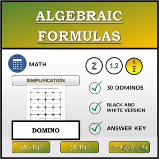 Domino: Algebraic Formulas, Simplifying (Fractions)