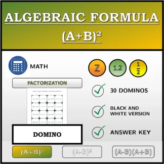 Domino: Algebraic Formula (A+B)², Factoring (Fractions)