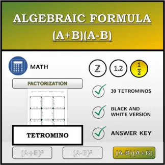 Tetromino: Algebraic Formula (A+B)(A-B), Factoring (Fractions)
