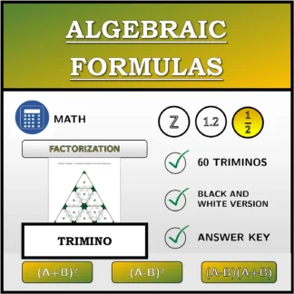 Trimino: Algebraic Formulas, Factoring (Fractions)