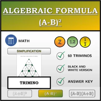 Trimino: Algebraic Formula (A-B)², Simplifying