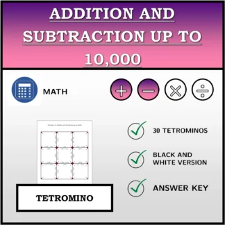 Tetromino: Addition and Subtraction up to 10,000