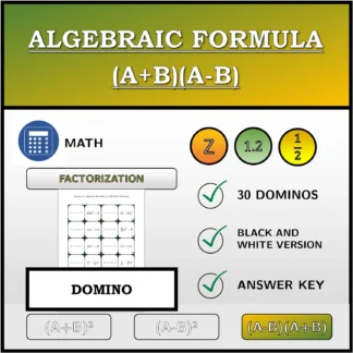 Domino: Algebraic Formula (A+B)(A-B), Factoring
