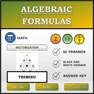 Trimino: Algebraic Formulas, Factoring