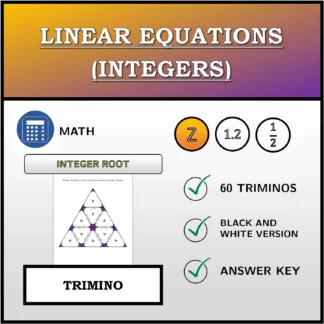 Trimino: Linear Equations (Integers), Integer Solution