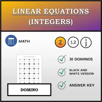 Domino: Linear Equations (Integers)