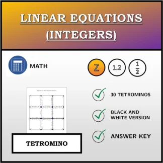 Tetromino: Linear Equations (Integers)