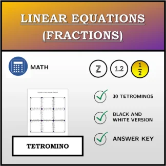 Tetromino: Linear Equations (Fractions)