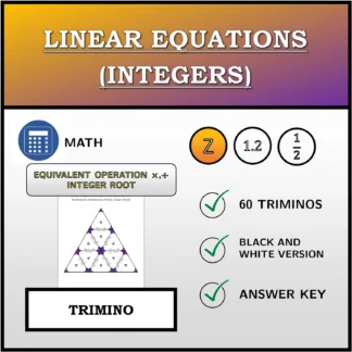 Trimino: Linear Equations (Integers), Equivalent Transformation (Multiplication, Division), Integer Solution