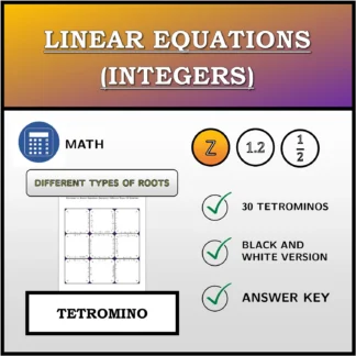 Tetromino: Linear Equations (Integers), Different Types Of Solutions