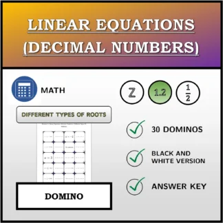 Domino: Linear Equations (Decimal Numbers), Different Types Of Solutions