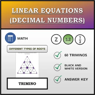 Trimino: Linear Equations (Decimal Numbers), Different Types Of Solutions