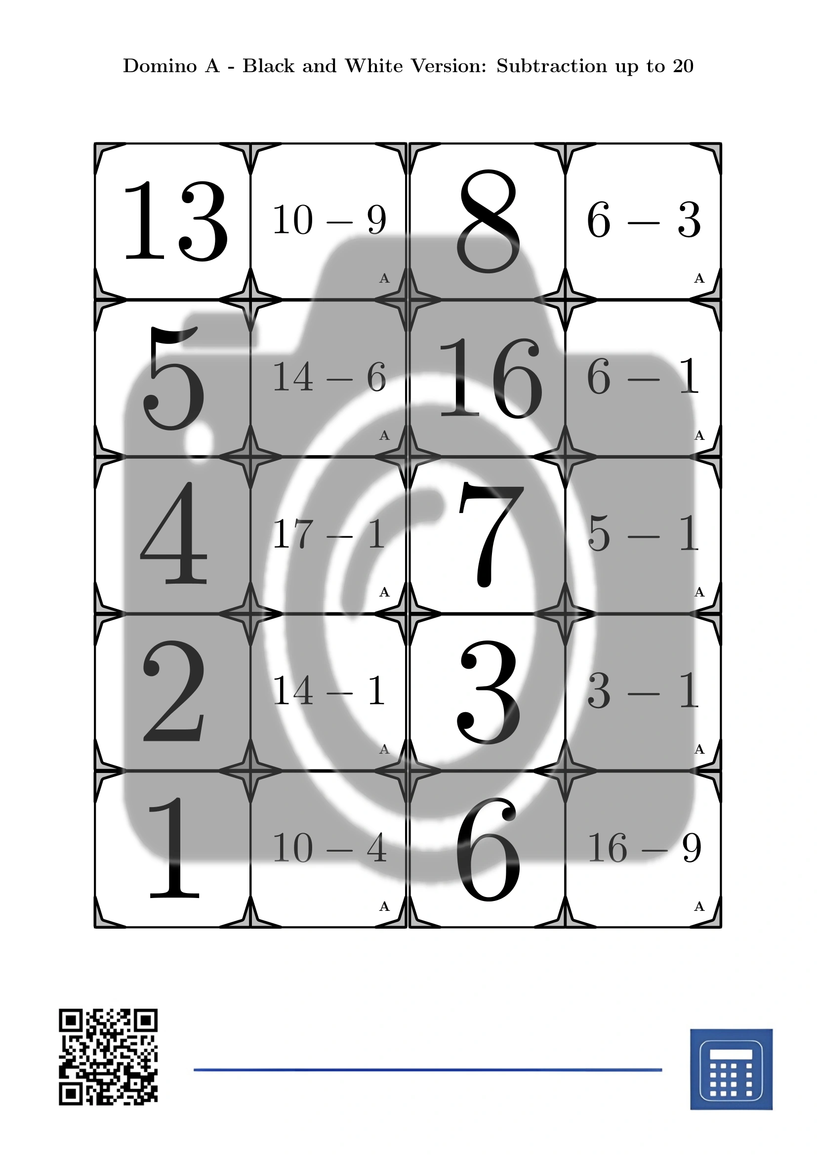 Domino: Subtraction up to 20 - Image 3