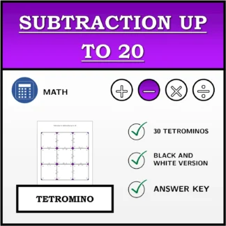 Tetromino: Subtraction up to 20