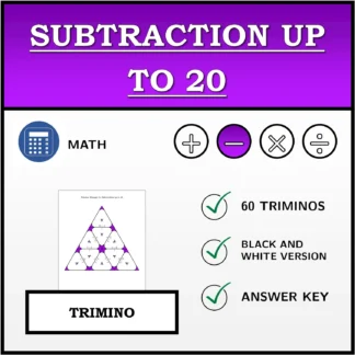 Trimino: Subtraction up to 20