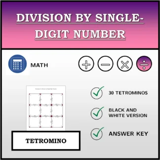 Tetromino: Division by Single-Digit Number