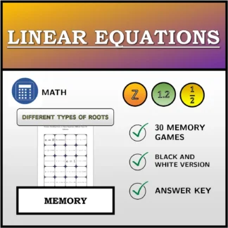 Memory matching game: Linear Equations, Different Types Of Solutions