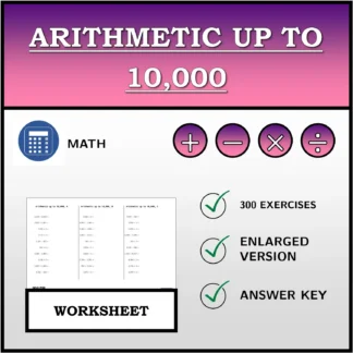 Worksheet: Arithmetic up to 10,000