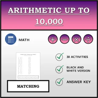 Matching activity: Arithmetic up to 10,000