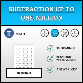 Domino: Subtraction up to One Million