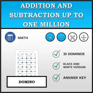 Domino: Addition and Subtraction up to One Million