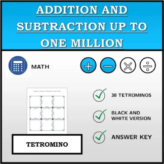 Tetromino: Addition and Subtraction up to One Million