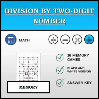 Memory matching game: Division by Two-Digit Number