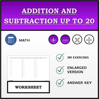 Worksheet: Addition and Subtraction up to 20