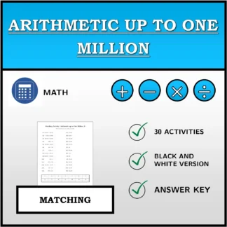 Matching activity: Arithmetic up to One Million