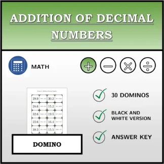 Domino: Addition of Decimal Numbers