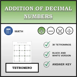 Tetromino: Addition of Decimal Numbers