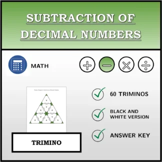 Trimino: Subtraction of Decimal Numbers