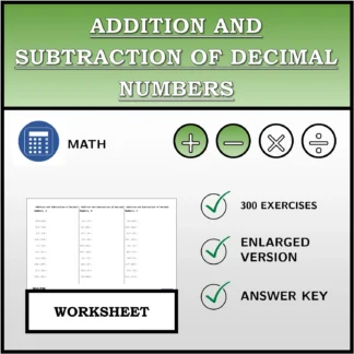Worksheet: Addition and Subtraction of Decimal Numbers