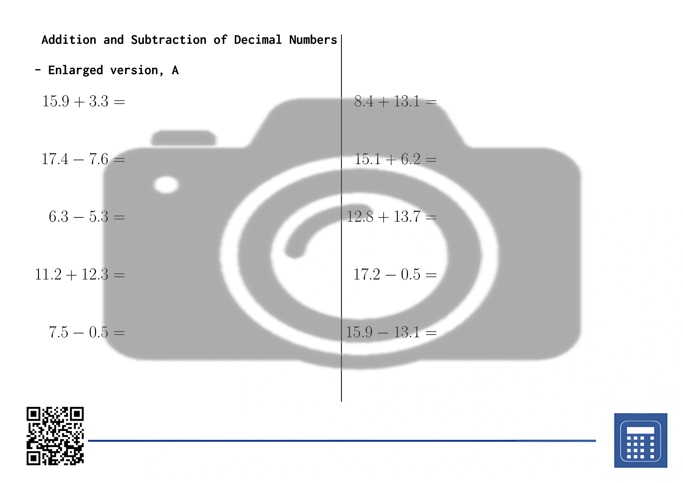 Worksheet: Addition and Subtraction of Decimal Numbers - Image 3
