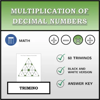 Trimino: Multiplication of Decimal Numbers