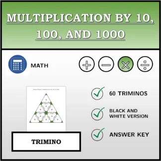 Trimino: Multiplication by 10, 100, and 1000