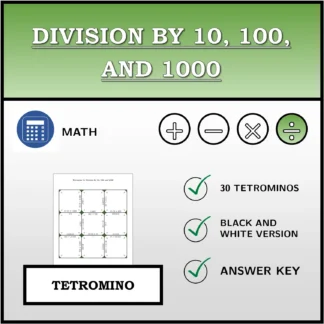 Tetromino: Division by 10, 100, and 1000