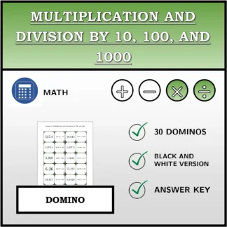 Domino: Multiplication and Division by 10, 100, and 1000