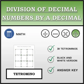 Tetromino: Division of Decimal Numbers by a Decimal
