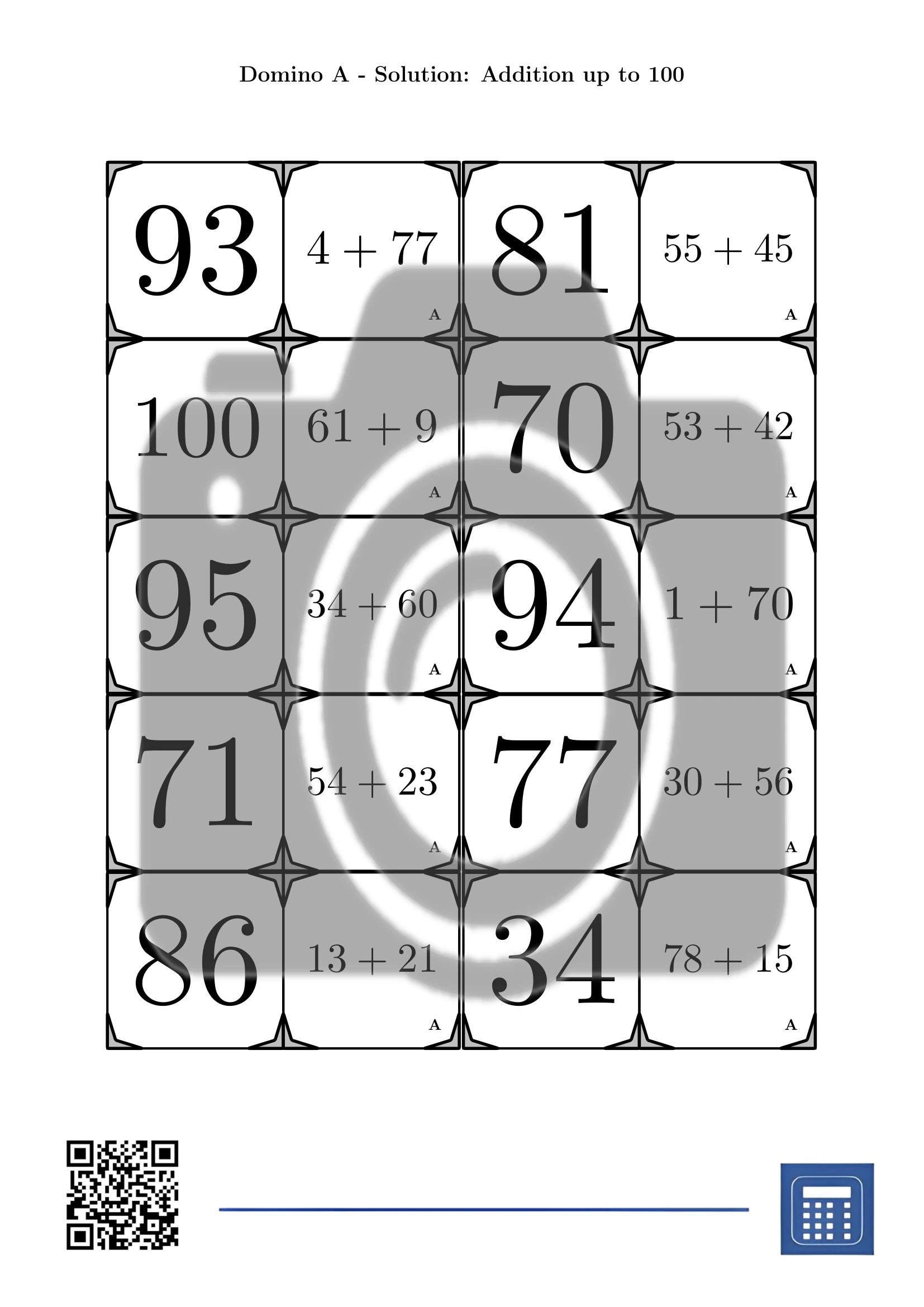 Domino: Addition up to 100 - Image 4