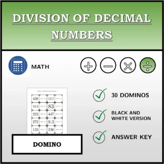 Domino: Division of Decimal Numbers
