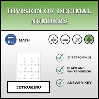 Tetromino: Division of Decimal Numbers