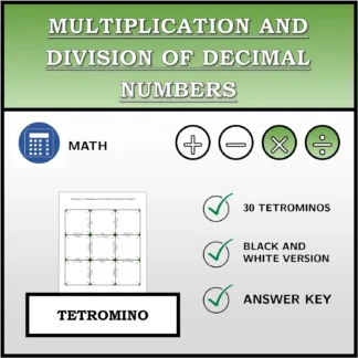 Tetromino: Multiplication and Division of Decimal Numbers